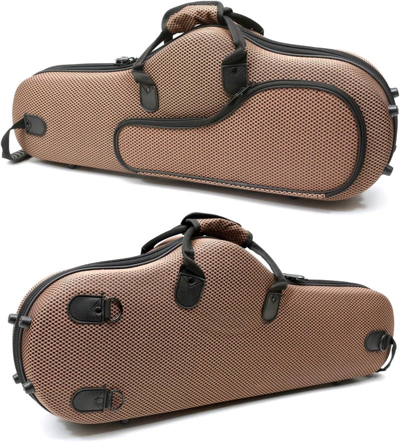 YoungMonic Alto Saxophone Case Nylon Saxophone Accessories Black Lightweight Strap Strong Hard Protect Alto Sax Case (Bronw1) - Image 1